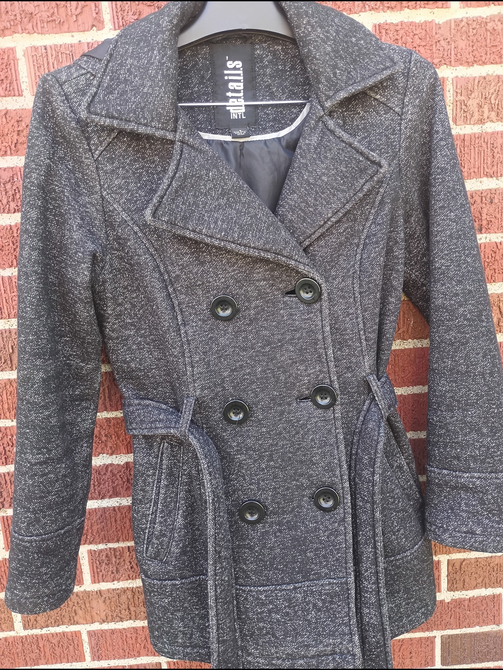 International Detail's Women's Double Breasted Hooded Peacoat